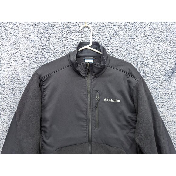 Columbia Ballistic Fleece Omnishield Jacket Mens LG Full Zip Outdoor Hiking Blk - Picture 3 of 13